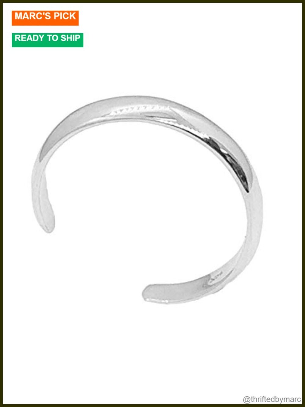 14K Solid Gold High Polished Plain Band Toe Ring Adjustable